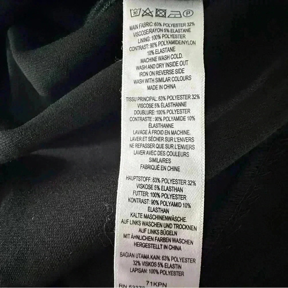 NWT French Connection Sheer Long Sleeve A Line Dress | Black | SZ‎ 10 - Picture 7 of 11